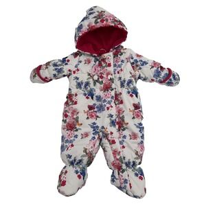 1881 by S Rothschild Baby Girls Floral Snowsuit Bunting 3/6 Months Fairy